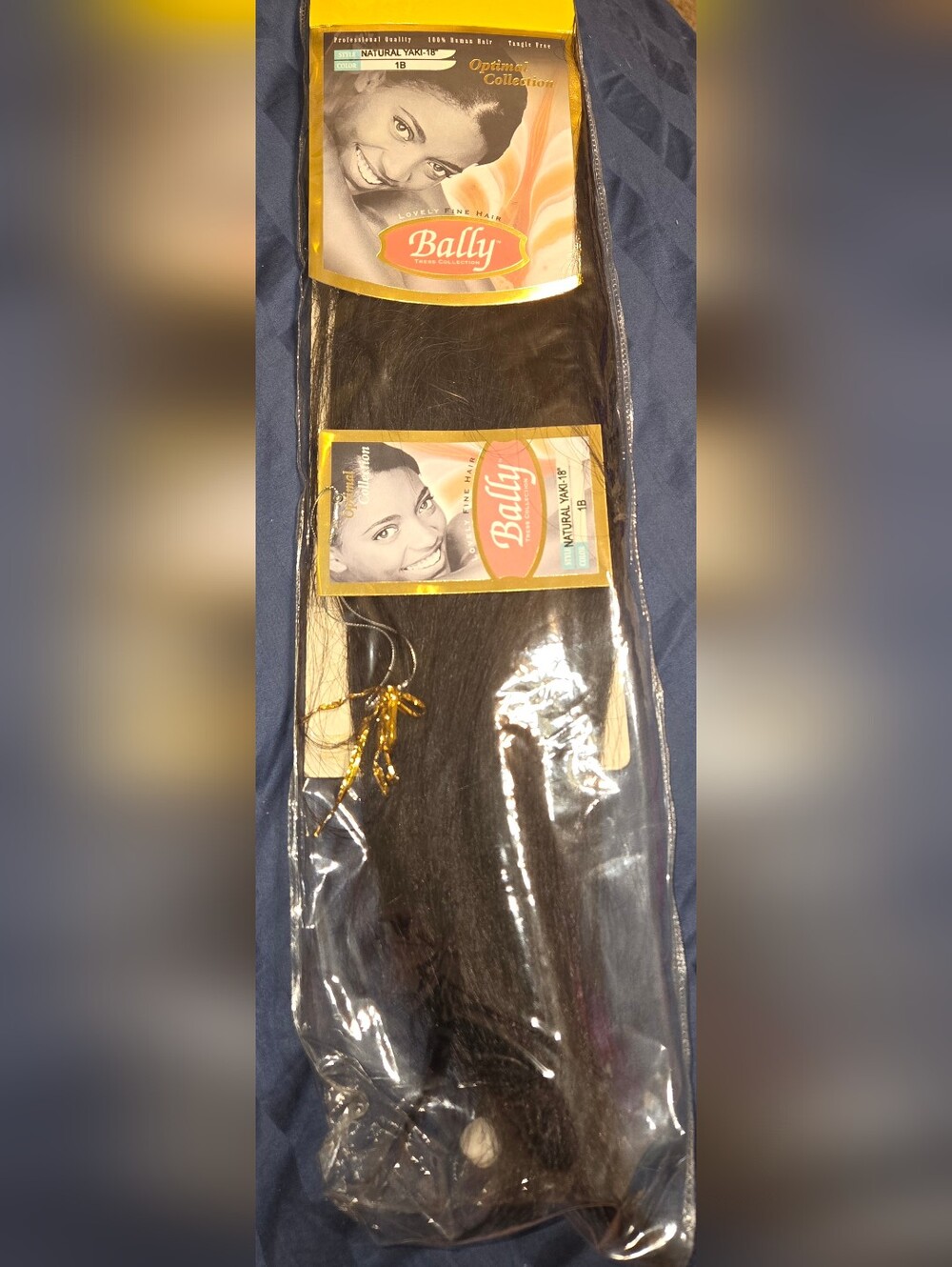 NWT Bally Natural Yaki 18" Straight 100% Human Hair Weave Color 1B